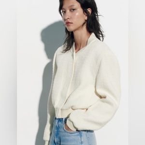 Zara tweed cropped jacket